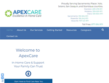 Tablet Screenshot of apexcare.com